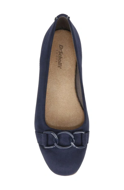 Shop Dr. Scholl's Wexley Chain Detail Flat In Navy