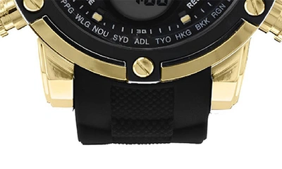 Shop Rocawear Silicone Strap Watch, 51mm In Black