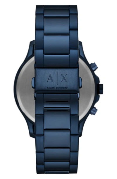 Armani Exchange Ax  Chronograph Bracelet Watch, 46mm In Blue