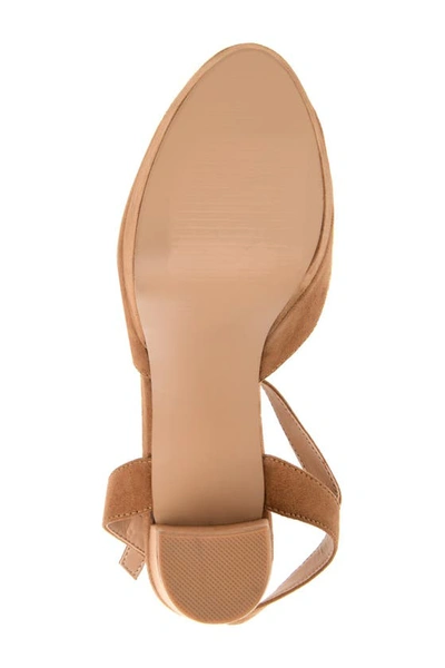 Journee Collection Womens Roslynn Almond Toe High Block Heel Pumps In Tan