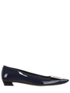 Roger Vivier 25mm Belle Vivier Patent Leather Pumps, Navy