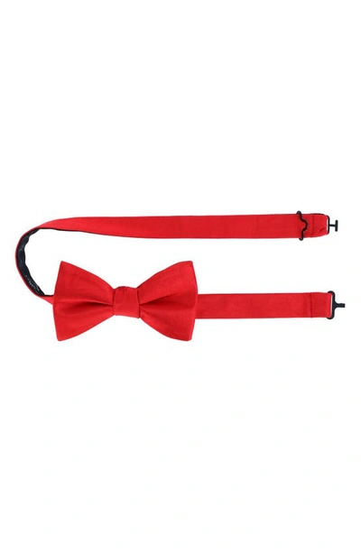 Shop Trafalgar Sutton Solid Silk Bow Tie In Red