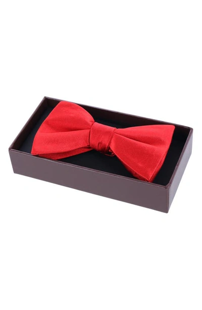 Shop Trafalgar Sutton Solid Silk Bow Tie In Red