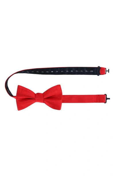 Shop Trafalgar Sutton Solid Silk Bow Tie In Red