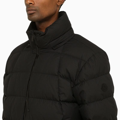 Shop Moncler Matt Padded Bomber Jacket In Black