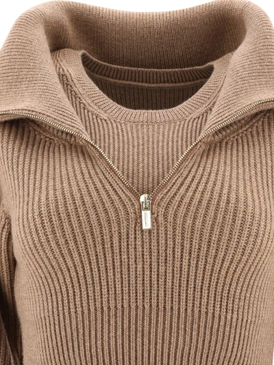 Shop Jacquemus "la Maille Risoul" Sweater In Beige