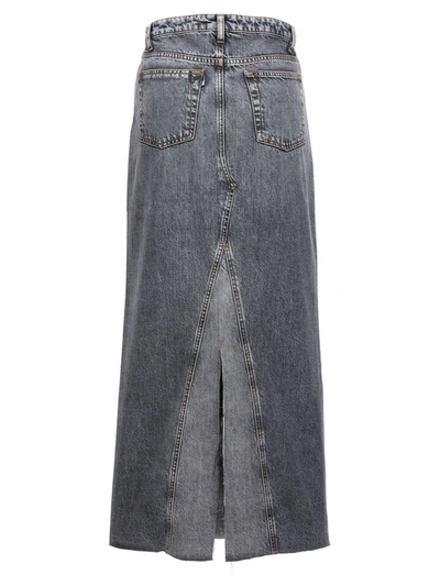 Shop 3x1 'charlotte' Long Skirt In Gray