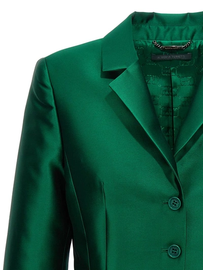Shop Alberta Ferretti 'mikado' Blazer In Green