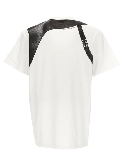 Shop Alexander Mcqueen 'harness' Print T-shirt In White/black