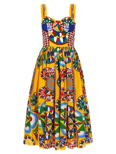 Shop Dolce & Gabbana 'carretto' Dress In Multicolor