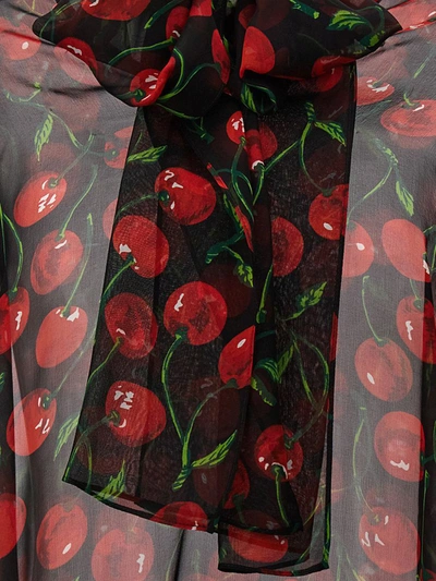 Shop Dolce & Gabbana 'ciliegie' Blouse In Multicolor