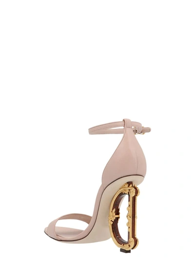 Shop Dolce & Gabbana 'devotion' Sandals In Beige