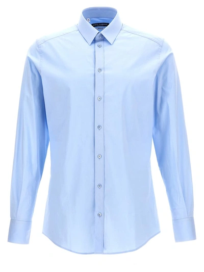 Shop Dolce & Gabbana Dg Essential Shirt In Light Blue