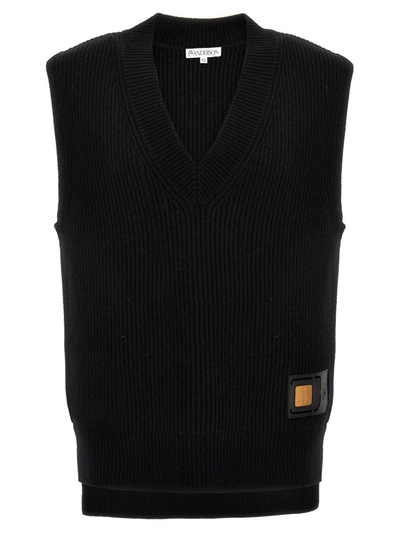 Jw Anderson J.w. Anderson Logo Patch Vest In Black