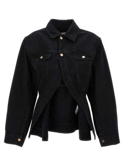 Shop Jacquemus 'la Veste De Nimes Caraco' Shirt In Black