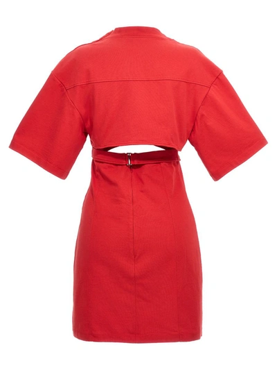 Shop Jacquemus 't-shirt Bahia' Dress In Red