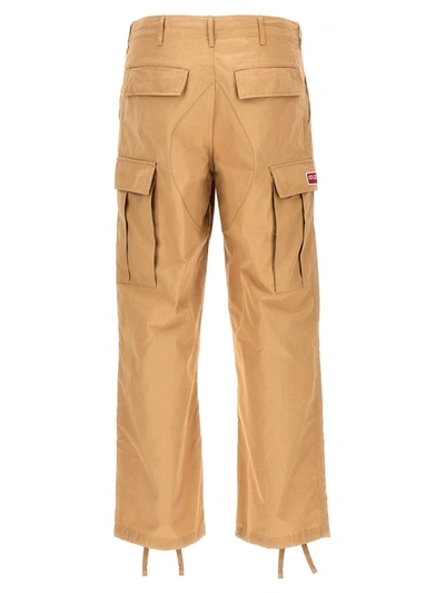 Shop Kenzo 'cargo Workwear' Pants In Beige