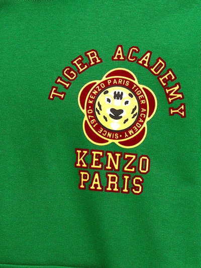 Shop Kenzo 'tiger Academy' Hoodie In Green