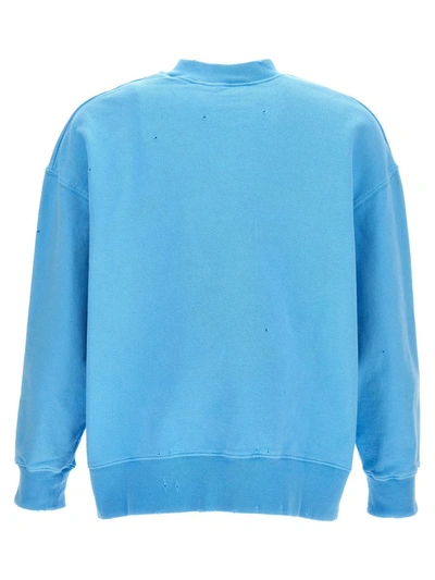 Shop Palm Angels 'rainbow' Sweatshirt In Light Blue