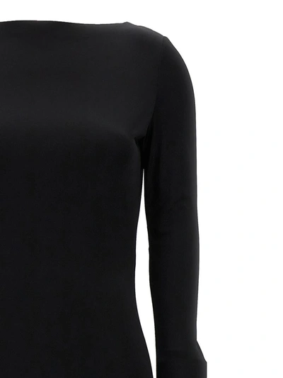 Versace Vacation Capsule Long Dress With Back Drape In Black