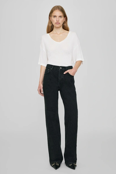 Shop Anine Bing Vale Tee In Off White Cashmere Blend