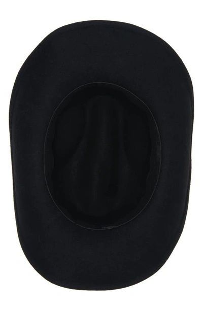 Shop Dolce & Gabbana Crystal Band Wool Felt Cowboy Hat In Black