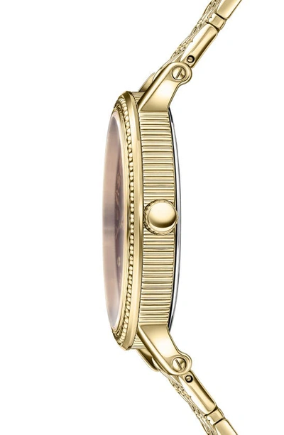 Shop Versace V-dollar Bracelet Watch, 37mm In Ip Yellow Gold