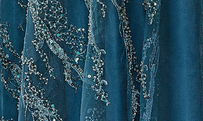 Shop Fabulouss By Mac Duggal Sequin Tulle Cocktail Dress In Ocean