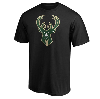 Shop Fanatics Branded Giannis Antetokounmpo Black Milwaukee Bucks Team Playmaker Name & Number T-shirt