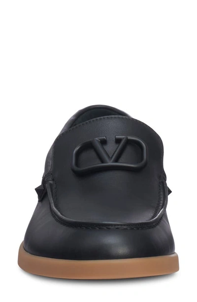 Shop Valentino Vlogo Signature Loafer In Nero