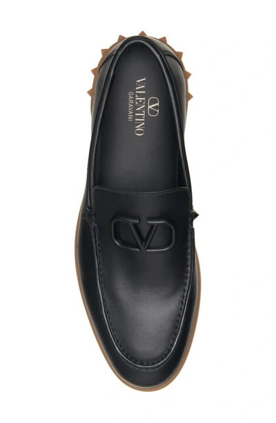 Shop Valentino Vlogo Signature Loafer In Nero