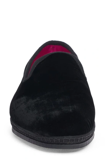 Shop Tom Ford Neall Velvet Smoking Slipper In Black