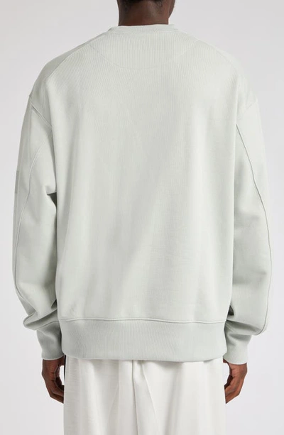 Shop Y-3 Ft Logo Patch Organic Cotton Sweatshirt In Wonder Silver