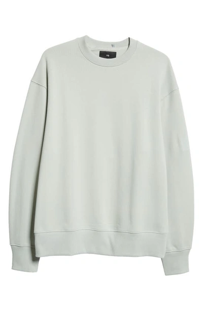 Shop Y-3 Ft Logo Patch Organic Cotton Sweatshirt In Wonder Silver