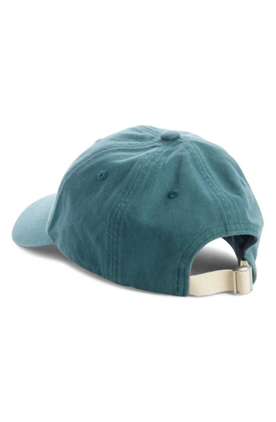 Shop Acne Studios Carliy Logo Cotton Twill Baseball Cap In Sea Foam Green