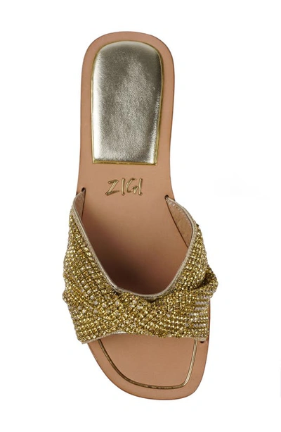 Shop Zigi Judith Slide Sandal In Gold Lthr