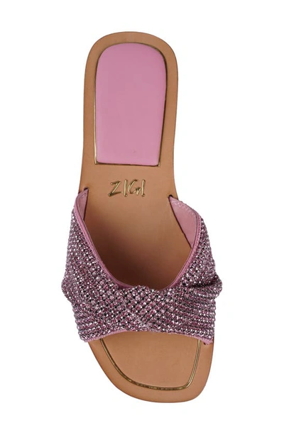 Zigi Judith Slide Sandal In Pink Lthr