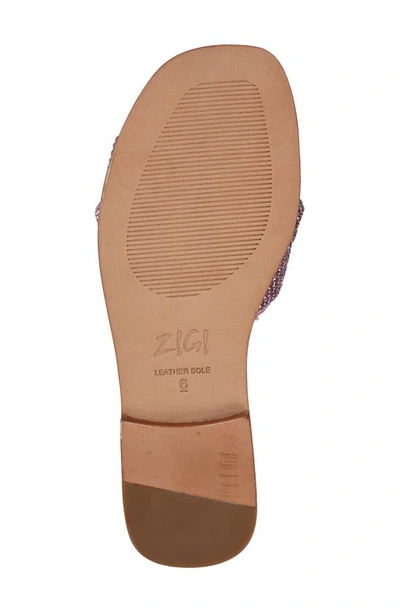 Zigi Judith Slide Sandal In Pink Lthr