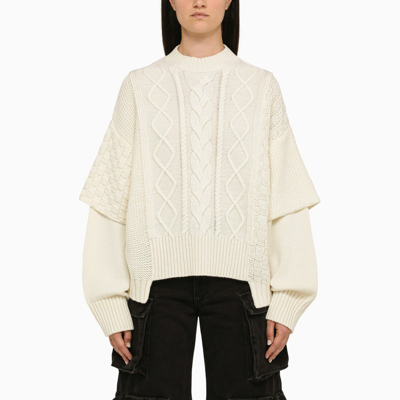 Shop Khrisjoy | White Layered Sweater