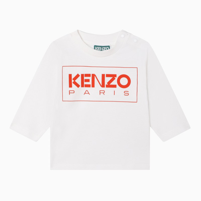 Shop Kenzo | White Crew-neck T-shirt In Beige