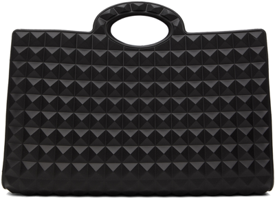 Shop Valentino Black 'le Troisième' Tote In 0no Nero