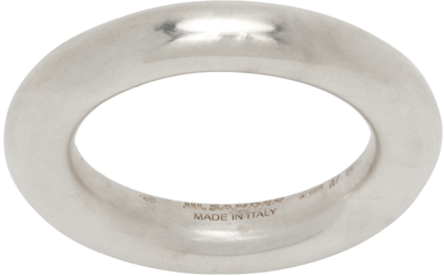Shop Jil Sander Silver Classic Ring In 041 - Silver
