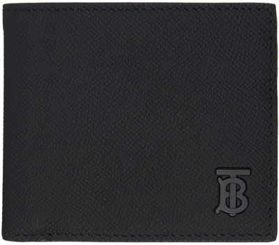 Shop Burberry Black Tb Wallet In Black/black
