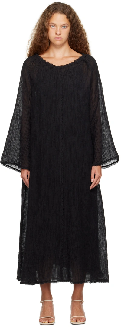 Shop By Malene Birger Black Evilyn Midi Dress In 050 Black