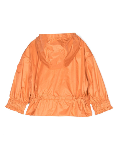 Shop Ralph Lauren Logo-embroidered Hooded Windbreaker In Orange