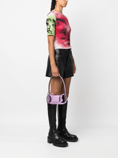 Shop Justine Clenquet Dylan Metallic Shoulder Bag In Pink