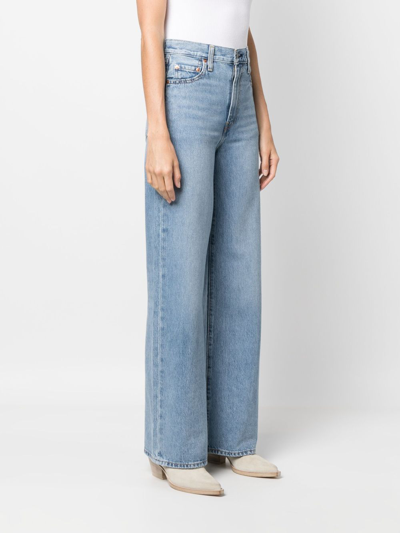 Shop Levi's High-waisted Wide-leg Jeans In Blue