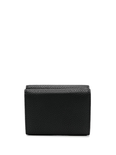 Shop Emporio Armani Faux-leather Tri-fold Wallet In Black