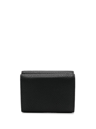 Emporio Armani Wallet In Grained Synthetic Leather In Black