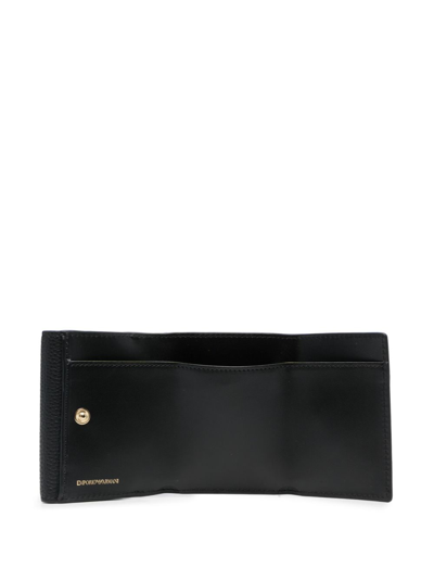 Shop Emporio Armani Faux-leather Tri-fold Wallet In Black